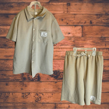 Boys 11/12 Matching Tan Shirt Shorts Set