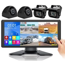 10.36" Touch Screen Quad Monitor DVR Bluetooth Mp5 360 Backup Camera Motorhome