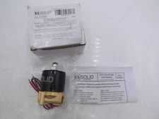 U. S. Solid 1/4" Brass Electric Solenoid Valve  AC Normally Closed VITON 24V