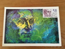 carte postale cef 1er jour roland dorgelès amiens 23 février 1985