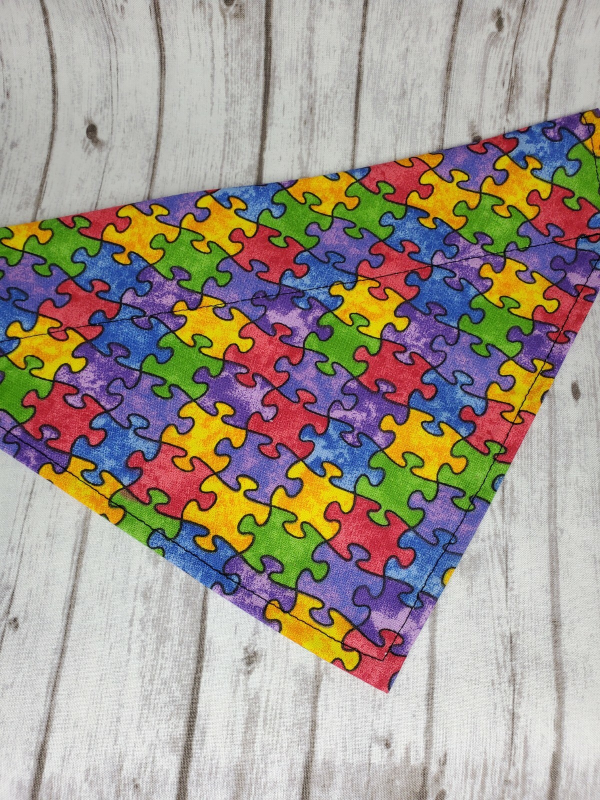 DOG BANDANNA OVER THE COLLAR PUZZLE PIECES eBay