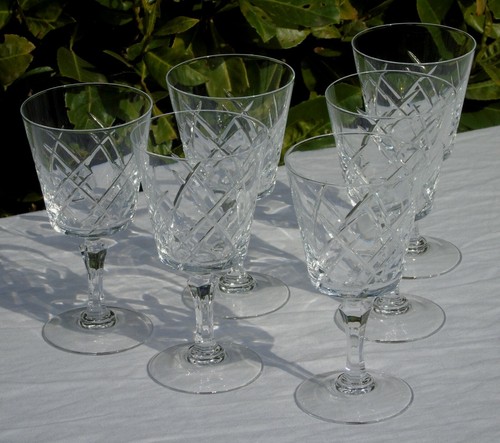 Service de 6 verres à eau en cristal d'Arques, modèle Saumur. Haut. 16 cm - Picture 2 of 5