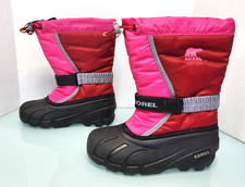 Sorel Flurry Youth Pull On Insulated Winter boots Pink New Sz 3
