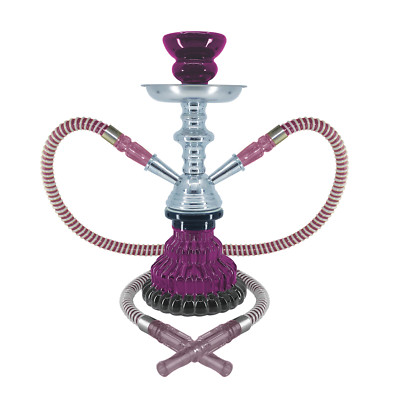10'' Purple 2 Hose Hookah Set - Sparta by Premium Hookah - FAST SHIPPING