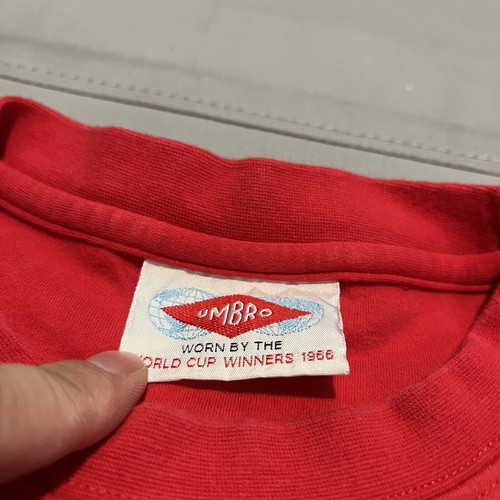 VTG Retro Umbro England Football Team Soccer 1966 World Cup L/S Red Shirt-M-8117 - 第 8/10 張圖片