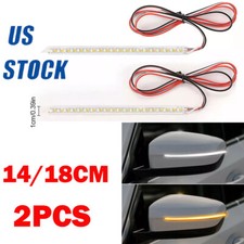 2x 1418cm Led Car Side Mirror Lamp Strip Turn Signal Indicators -dynamic Lights