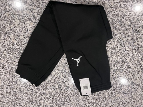 NWT NIKE AIR JORDAN BOY'S 2 PC BLACK WHITE HOODIE BLACK JOGGERS L 10-12 XL 13-15 - Picture 7 of 7