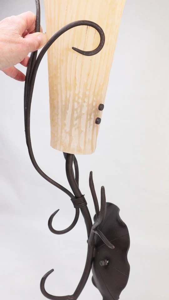 Iron Single Wall Lamp Sconce Light Fixture with White Glass Shade A111-1WW - Image 2 of 4