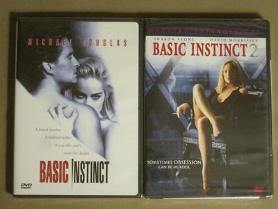 LOT OF  2 SEALED DVDS: BASIC INSTINCT (1992) + BASIC INSTINCT 2 (2006) BOTH NEW!