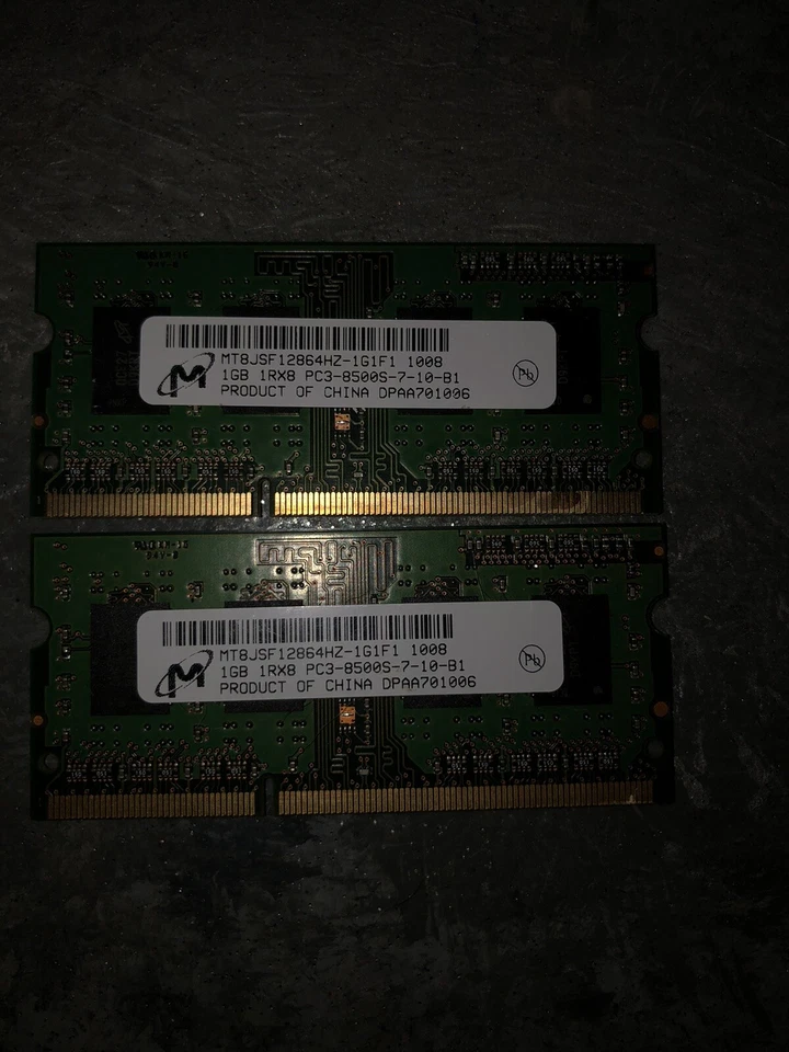 2 Of 1GB 1Rx8 PC3-8500S-7-10-B1 - Image 2 of 2