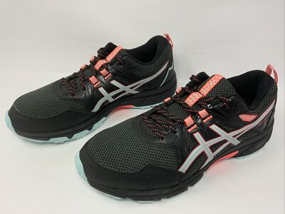 ASICS GEL VENTURE 8 WOMEN size 9 WIDE BLACK CORAL RUNNING WALKING SHOE SNEAKER