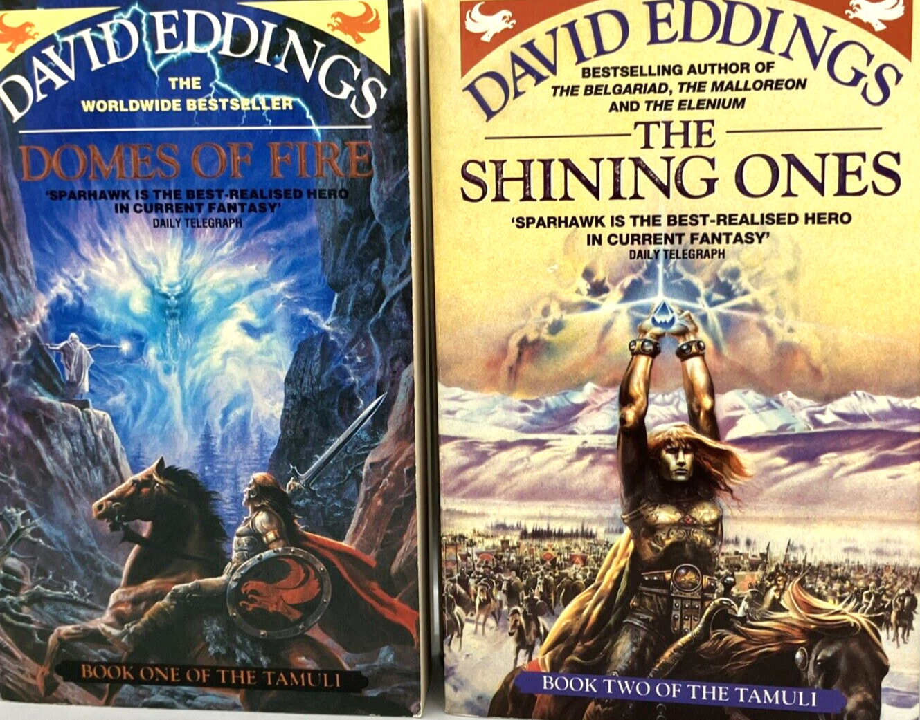 David Eddings Tamuli Shining Ones Domes of Fire Book 1 & 2 Paperback Books