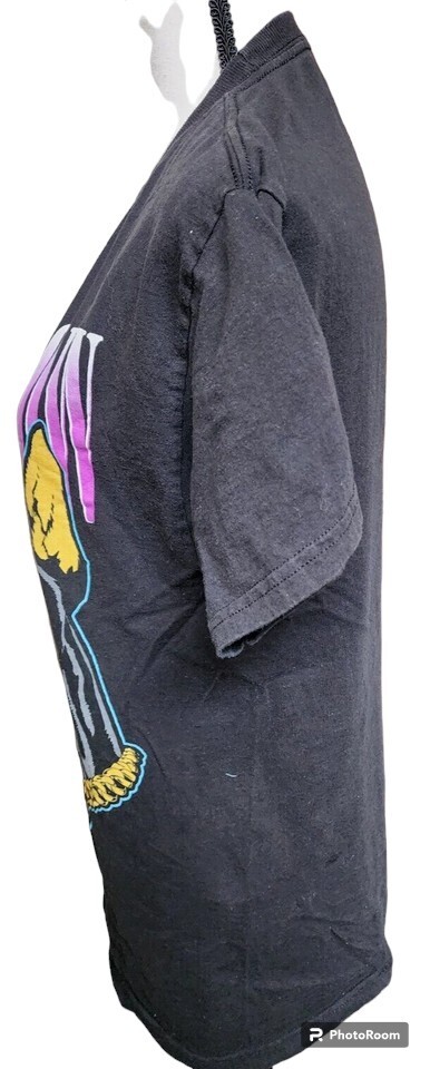 FILA T shirt nera hip hop Death Row Records 213 taglia small