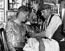 Vintage Tattoo Image 14 x 11" Photo Print