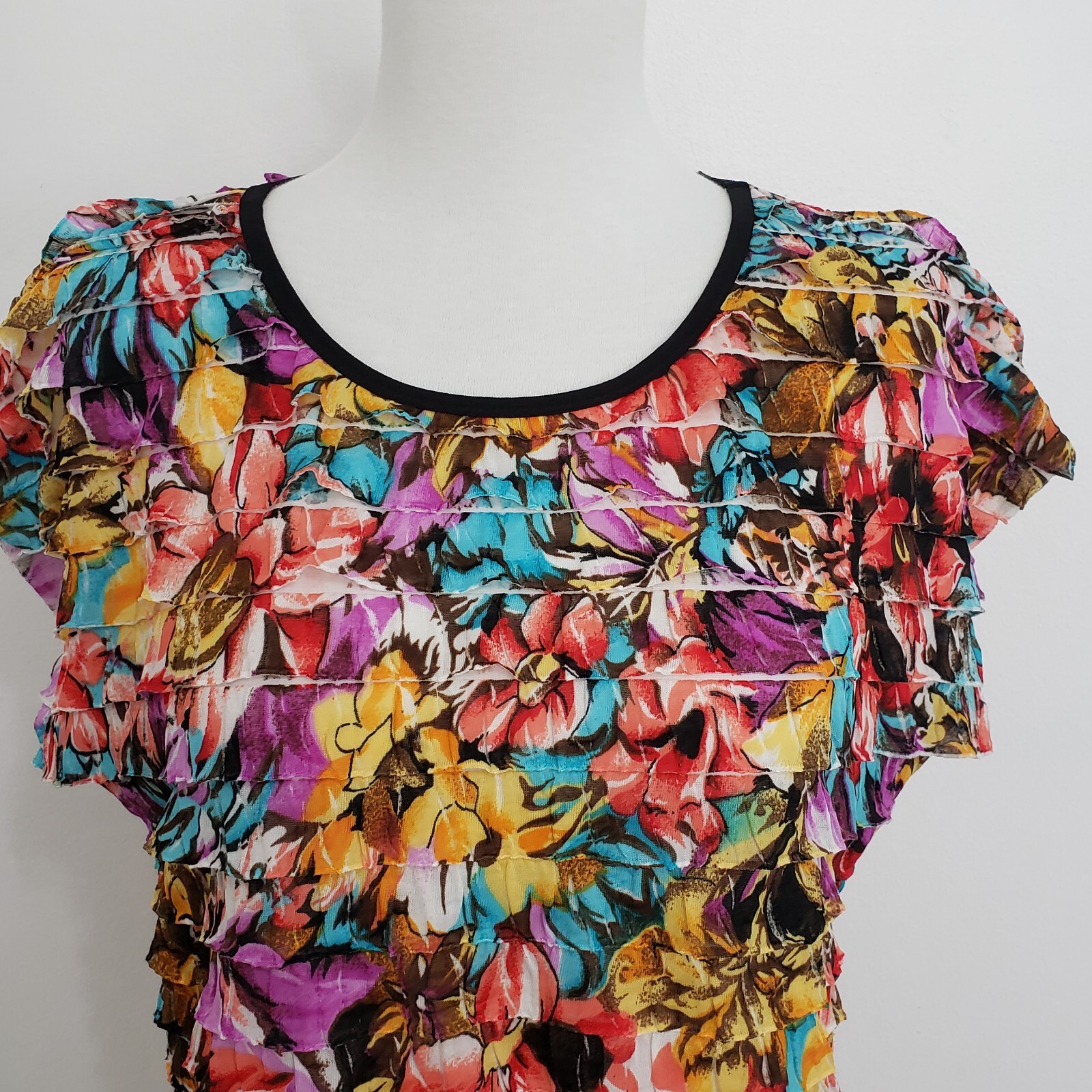 Notations S Sleeveless Pullover Ruffled Tiered La… - image 2