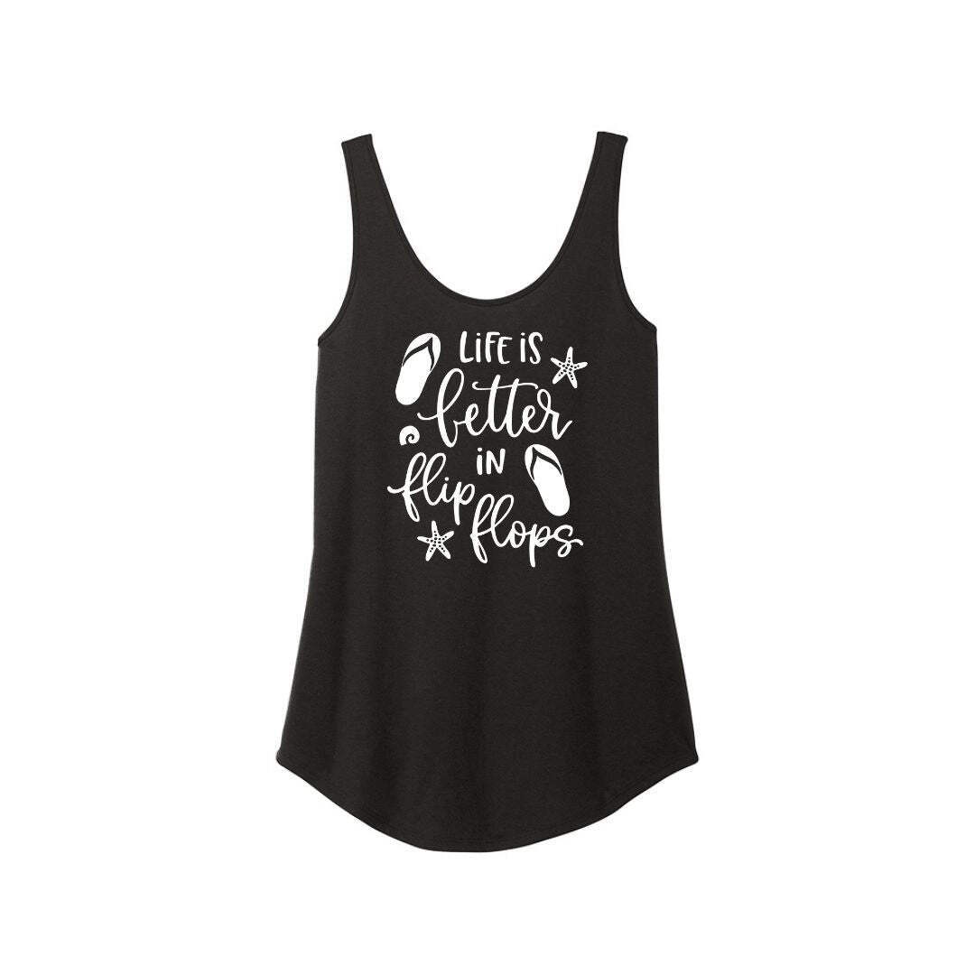 Life is better in flip flops - Women's tank top image 4