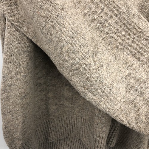 Lands End Men's Crew Neck Pullover Sweater Mens L Large Wool Blend Tan Beige AH4 - Picture 4 of 5