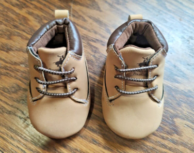 Beverly Hills Polo Club Baby Shoes brown boots/moccasins Size 1