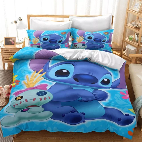 Cute Stitch Kinder Bettwäsche Set 2/3-teilig Quilt Bettbezug Schlafsaal Single Double King/Groß - Bild 17 von 22