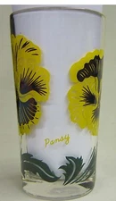 Pansy Peanut Butter Glass Glasses Drinking Kitchen Mauzy 79-3