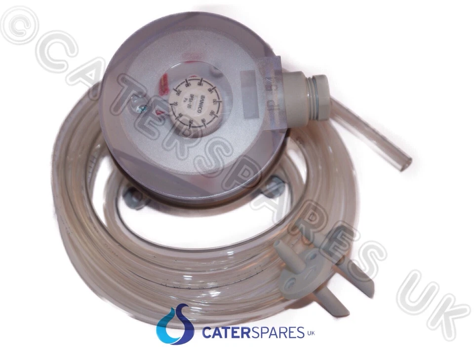 CATERSPARESUK AIR PRESSURE SWITCH KIT FOR GAS INTERLOCK PANEL EXTRACT & SUPPLY FAN 20-200