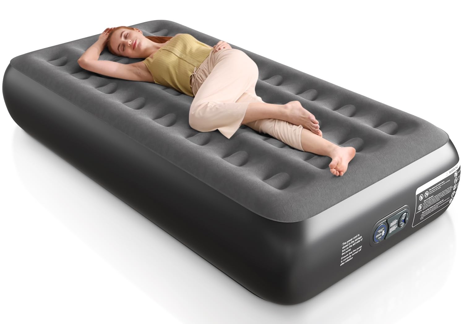 Colchón de Aire Doble con Bomba Incorporada 13" Doble Altura Colchón Inflable con...