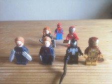 7 Lego Figuren Marvel Spiderman B Widow Ironm...
