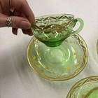 Vintage Rare Moser Uranium Tea Cups With Saucers (3) — photo 5