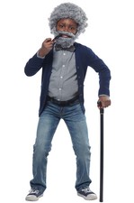 Curly Grandpa Old Man Child Costume Kit
