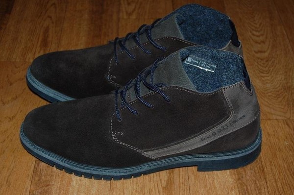 Men Bugatti Boots Grey Leather 45