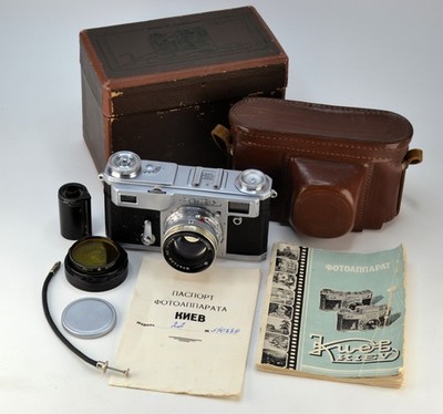 FULLY SERVICED! 1957 SOVIET USSR ''KIEV-2A'' RF CAMERA + JUPITER-8 lens, FULL SET