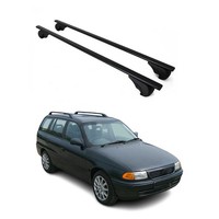 DachträGer GrundträGer FüR Opel Astra Caravan 1991-1998 75Kg Stahl Schwarz 2 Tlg