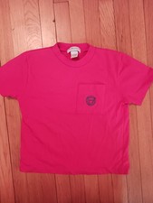 Vintage Oshkosh T-shirt Red Osh Kosh Made In USA Logo Pocket Kids Size 7