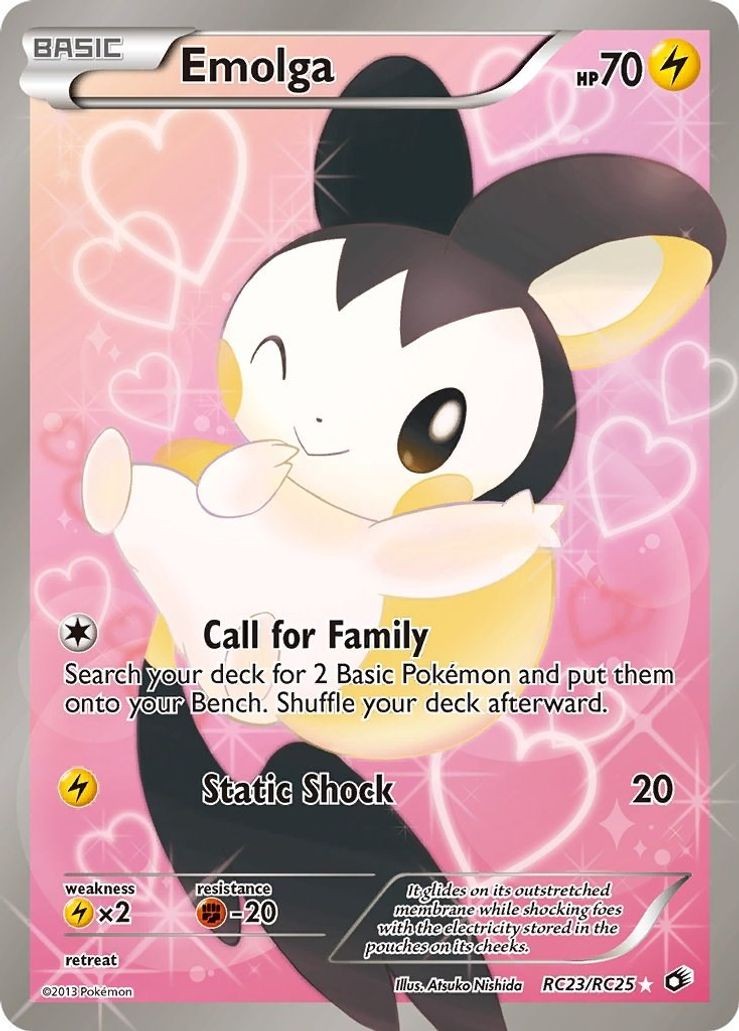 Emolga - RC23/RC25 - Pokemon Legendary Treasures Radiant Collection Card LP