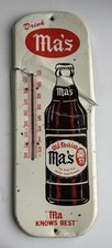 1944 Original Vintage Ma’s Old Fashion Root Beer Advertising Thermometer