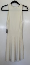 Express Dress Fit & Flared Ribbed Sweater Ivory Size XS Brand New With Tags
