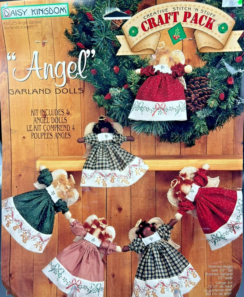'96 Daisy Kingdom "Angel Garland Dolls" #32125 New - Image 2 of 3