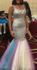 Pink Jovani Mermaid Style Prom Dress; Preowned; Size 6