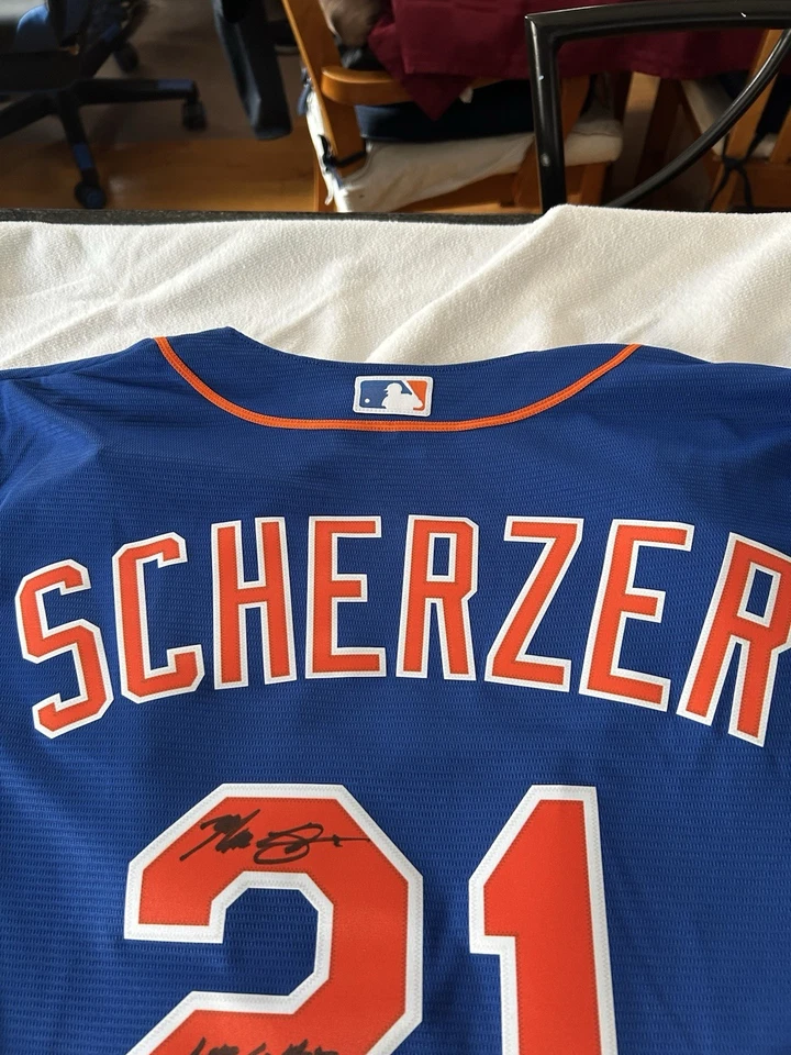 Max Scherzer Signed New York Mets Nike Authentic Jersey. Fanatics Certified - Image 4 of 4