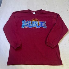 Vintage Yu-Gi-Oh Long Sleeve Graphic T-Shirt Cartoon Anime Manga Red 1996