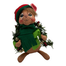 Annalee Motilitee Christmas Holiday Mouse Garland 2006 EUC