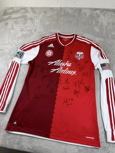 Portland Timbers PLAYER ISSUE Jersey Men XL MLS Soccer Adidas Long Sleeve Signed