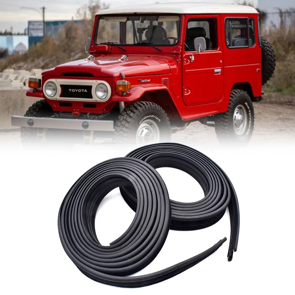 Para Toyota Land Cruiser Serie J40 1976-84 Puerta de coche Cristal Corre Resistente a la intemperie Sello Foto 2 de 4