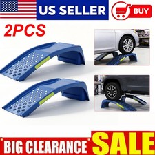 2pack Heavy Duty Solid Steel Car Ramps For Oil Changes 9 High Lift Service Ramp
