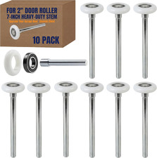 10 Pack 7" Stem 2" Sealed Nylon Commercial Garage Door Roller, Ultra Quiet Long-