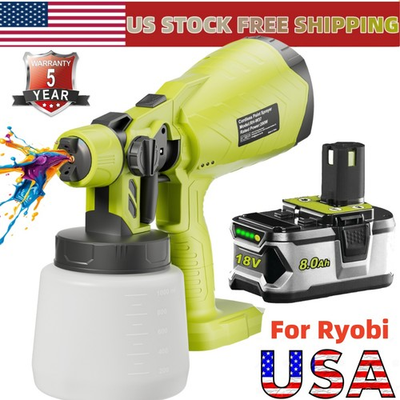 #ad #ad For Ryobi Cordless High Pressure Airless Spray Gun Paint Sprayer P105 Battery $32.99