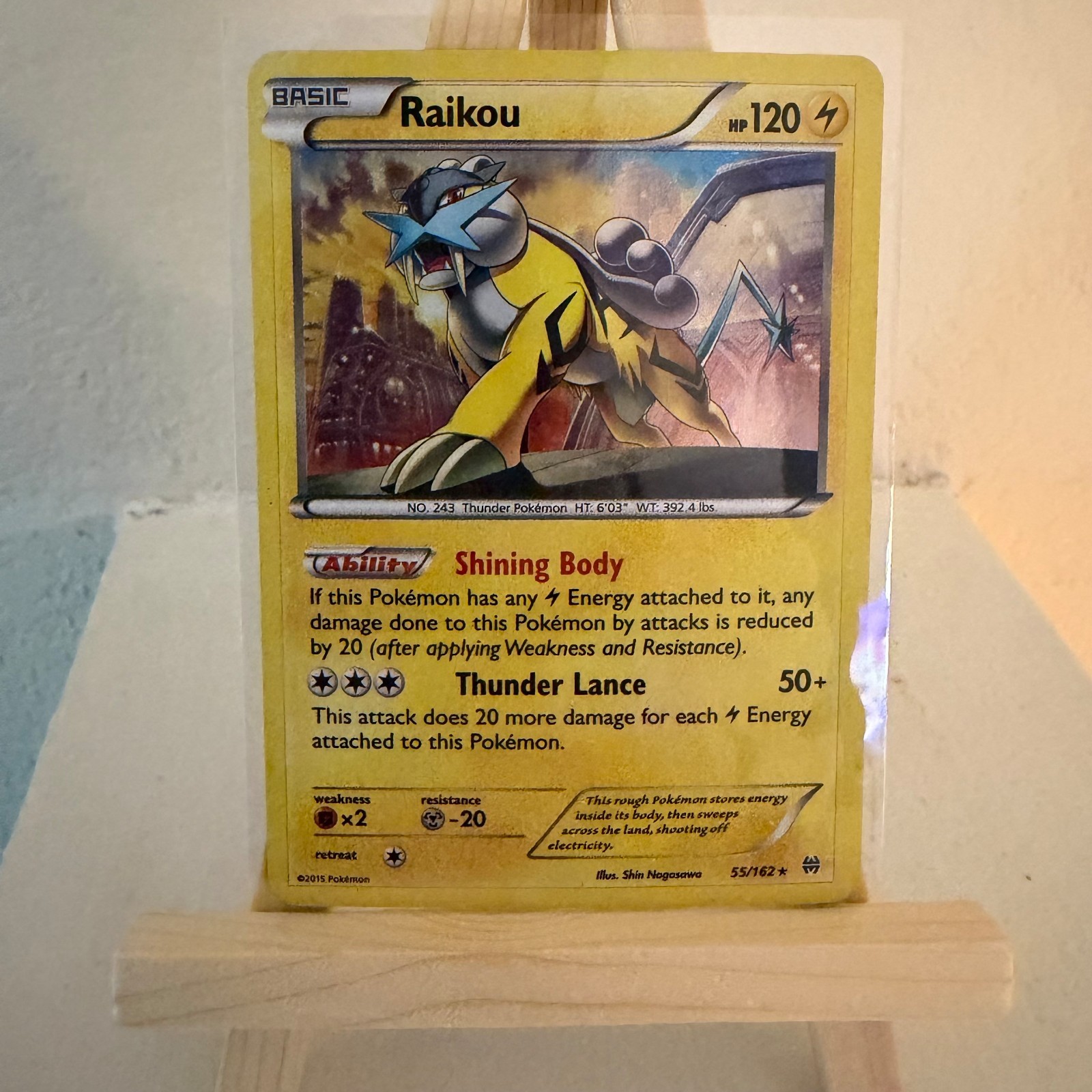Raikou 55/162 XY Breakthrough Cosmos Holo Pokemon TCG