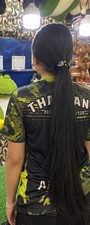1663 Natural Human Hair Ponytail Straight Real Hair 19 Inch 100 G