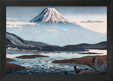 Tokaido Fujikawa Framed Wall Art Poster Canvas Print Picture