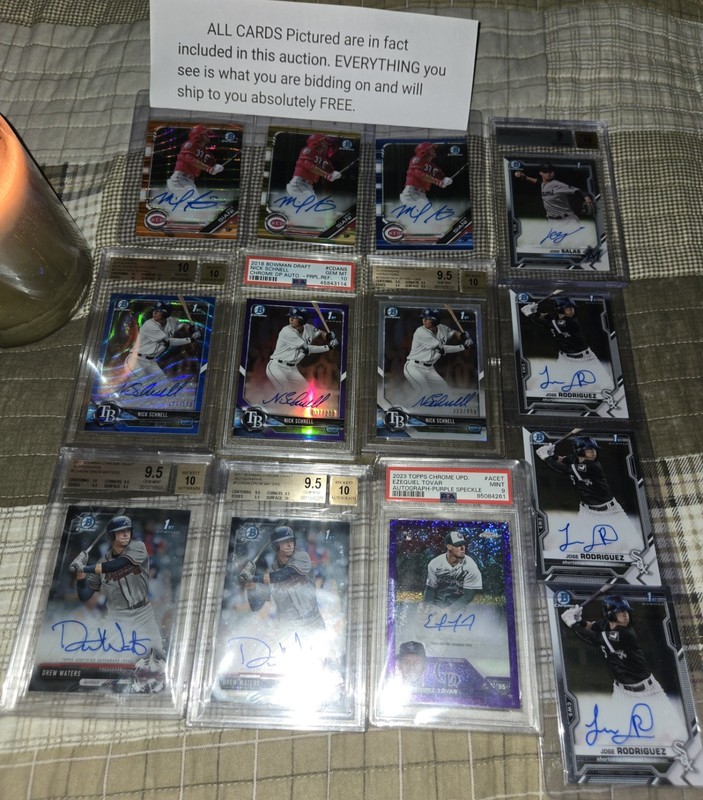 13) 👀 Bowman Chrome Auto Lot PSA 10 BGS Refractor Orange Gold Free Shipping 🫡